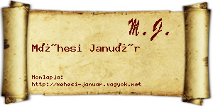 Méhesi Január névjegykártya